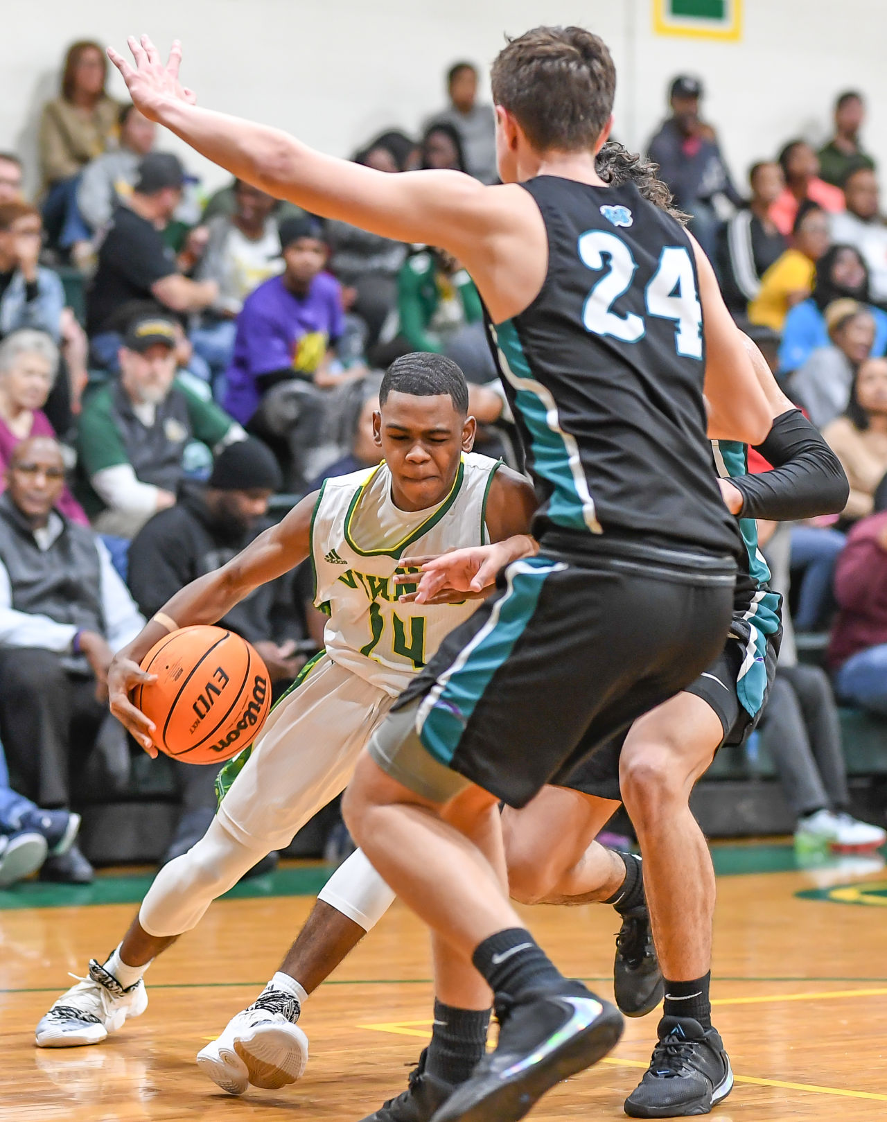 Friday night high school basketball action